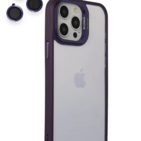 iPhone 14 Pro Kılıf Roblox Lens Standlı Kapak - Mor-(5796)