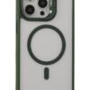 iPhone 15 Pro Max Kılıf Roblox Lens Magsafe Standlı Kapak - Koyu Yeşil-(5796)