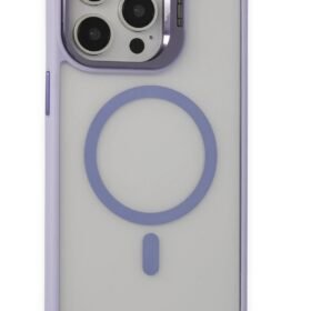 iPhone 15 Pro Max Kılıf Roblox Lens Magsafe Standlı Kapak - Lila-(5796)