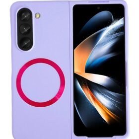 Samsung Galaxy Z Fold 5 Kılıf Mata Fold Kapak - Lila-(5796)