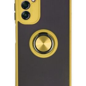 Samsung Galaxy A14 4G Kılıf Montreal Yüzüklü Silikon Kapak - Sarı-(5796)