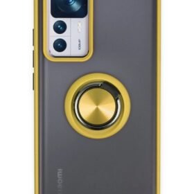 Xiaomi Mi 12T Pro Kılıf Montreal Yüzüklü Silikon Kapak - Sarı-(5796)