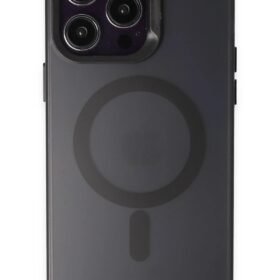 iPhone 15 Pro Kılıf Mateks Magsafe Kapak - Siyah-(5796)