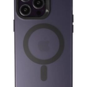 iPhone 15 Pro Kılıf Mateks Magsafe Kapak - Derin Mor-(5796)