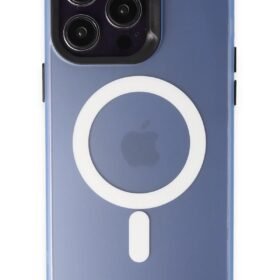 iPhone 15 Pro Max Kılıf Mateks Magsafe Kapak - Sierra Blue-(5796)