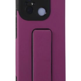 Xiaomi Redmi 12C Kılıf Mega Standlı Silikon - Mor-(5796)