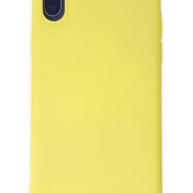iPhone X Kılıf First Silikon - Sarı-(5796)