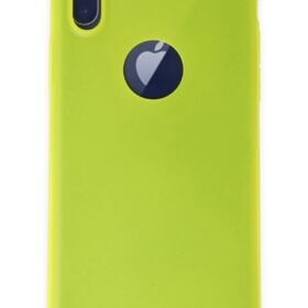 iPhone X Kılıf First Silikon - Parlak Sarı-(5796)