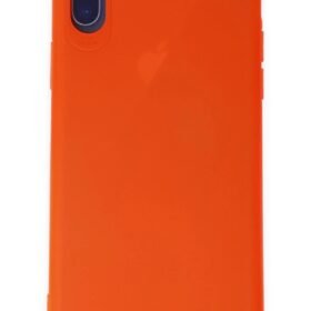 iPhone X Kılıf First Silikon - Parlak Turuncu-(5796)