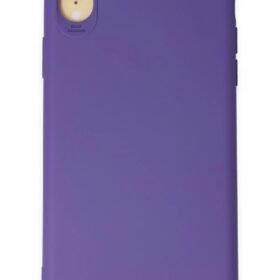 iPhone XR Kılıf First Silikon - Mor-(5796)