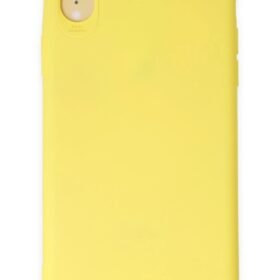 iPhone XR Kılıf First Silikon - Sarı-(5796)