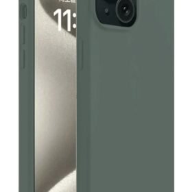 iPhone 15 Kılıf First Silikon - Koyu Yeşil-(5796)