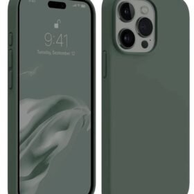 iPhone 15 Pro Kılıf First Silikon - Koyu Yeşil-(5796)