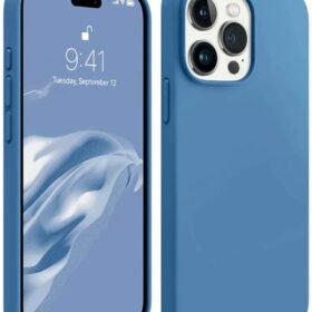 iPhone 15 Pro Max Kılıf First Silikon - Mavi-(5796)