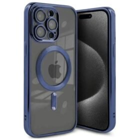 iPhone 15 Pro Kılıf Kross Magneticsafe Kapak - Lacivert-(5796)