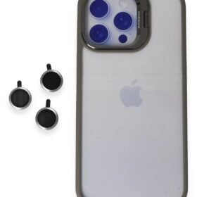 iPhone 15 Pro Max Kılıf Roblox Lens Standlı Kapak - Titan Gri-(5796)