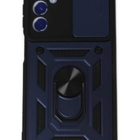 Samsung Galaxy M34 5G Kılıf Pars Lens Yüzüklü Silikon - Lacivert-(5796)