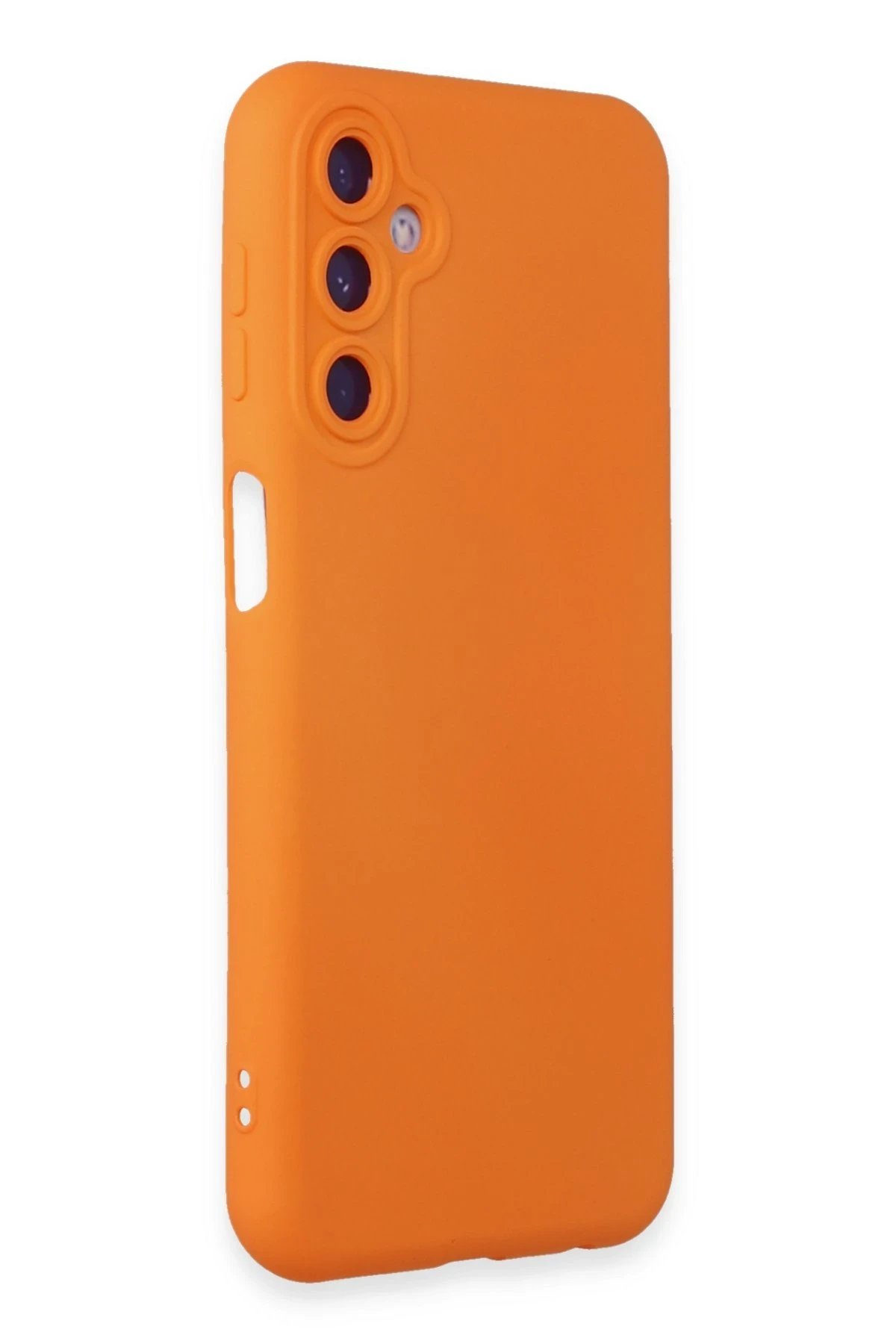 Samsung Galaxy M14 5G Kılıf Nano içi Kadife Silikon - Turuncu-(5796) - Görsel 2