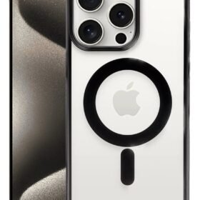 iPhone 15 Pro Kılıf Erozi Magsafe Kapak - Siyah-(5796)