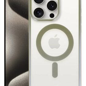 iPhone 15 Pro Kılıf Erozi Magsafe Kapak - Gri-(5796)