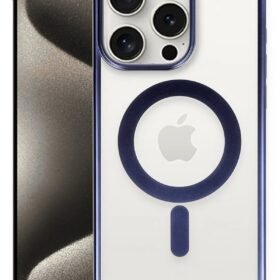 iPhone 15 Pro Kılıf Erozi Magsafe Kapak - Lacivert-(5796)