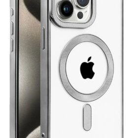iPhone 15 Pro Max Kılıf Kronos Magsafe Kapak - Titanyum Gri-(5796)