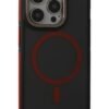 iPhone 15 Pro Max Rocky Magsafe Kapak - Siyah-Kırmızı-(5796)