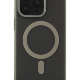 iPhone 15 Pro Max Kılıf Lodos Magneticsafe Mat Kapak - Titan Gri-(5796)