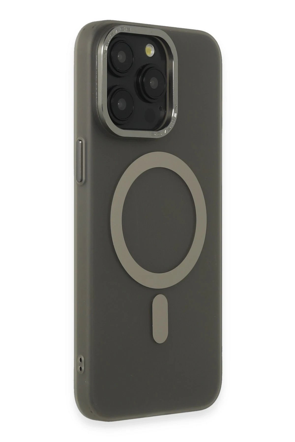 iPhone 15 Pro Max Kılıf Lodos Magneticsafe Mat Kapak - Titan Gri-(5796) - Görsel 2