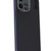 iPhone 15 Pro Kılıf Aramid 600D Kevlar Karbon Fiber Magsafe Kapak - Lacivert-(5796)