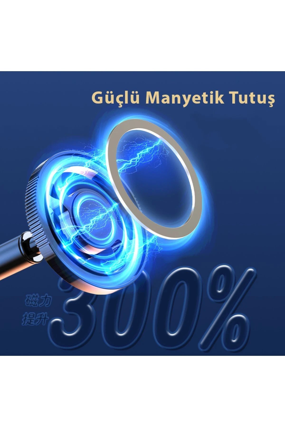 Q38 Ayarlanabilir Yapışkanlı Manyetik Magsafe Araç Tutucu - Siyah-(5796) - Görsel 3