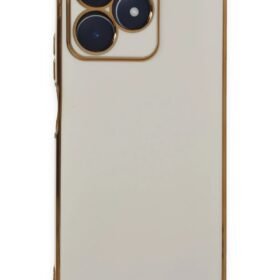 Realme C53 Kılıf Volet Silikon - Beyaz-(5796)