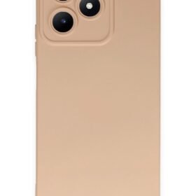 Realme C53 Kılıf Nano içi Kadife Silikon - Pudra-(5796)