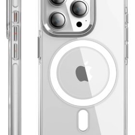 iPhone 15 Pro Max Kılıf Crystal Magsafe Kapak - Şeffaf-(5796)