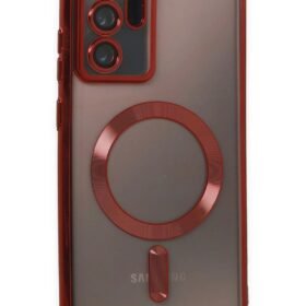 Samsung Galaxy Note 20 Ultra Kılıf Kross Magneticsafe Kapak - Kırmızı-(5796)