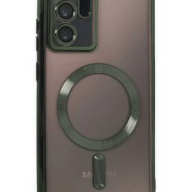 Samsung Galaxy Note 20 Ultra Kılıf Kross Magneticsafe Kapak - Koyu Yeşil-(5796)
