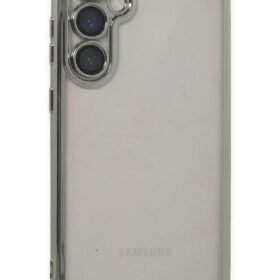 Samsung Galaxy S23 FE Kılıf Lensli Silikon - Gümüş-(5796)