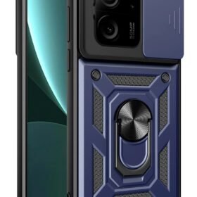 Xiaomi Mi 13T Pro Kılıf Pars Lens Yüzüklü Silikon - Lacivert-(5796)