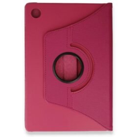Samsung Galaxy Tab A9 Plus Kılıf 360 Tablet Deri Kılıf - Pembe-(5796)