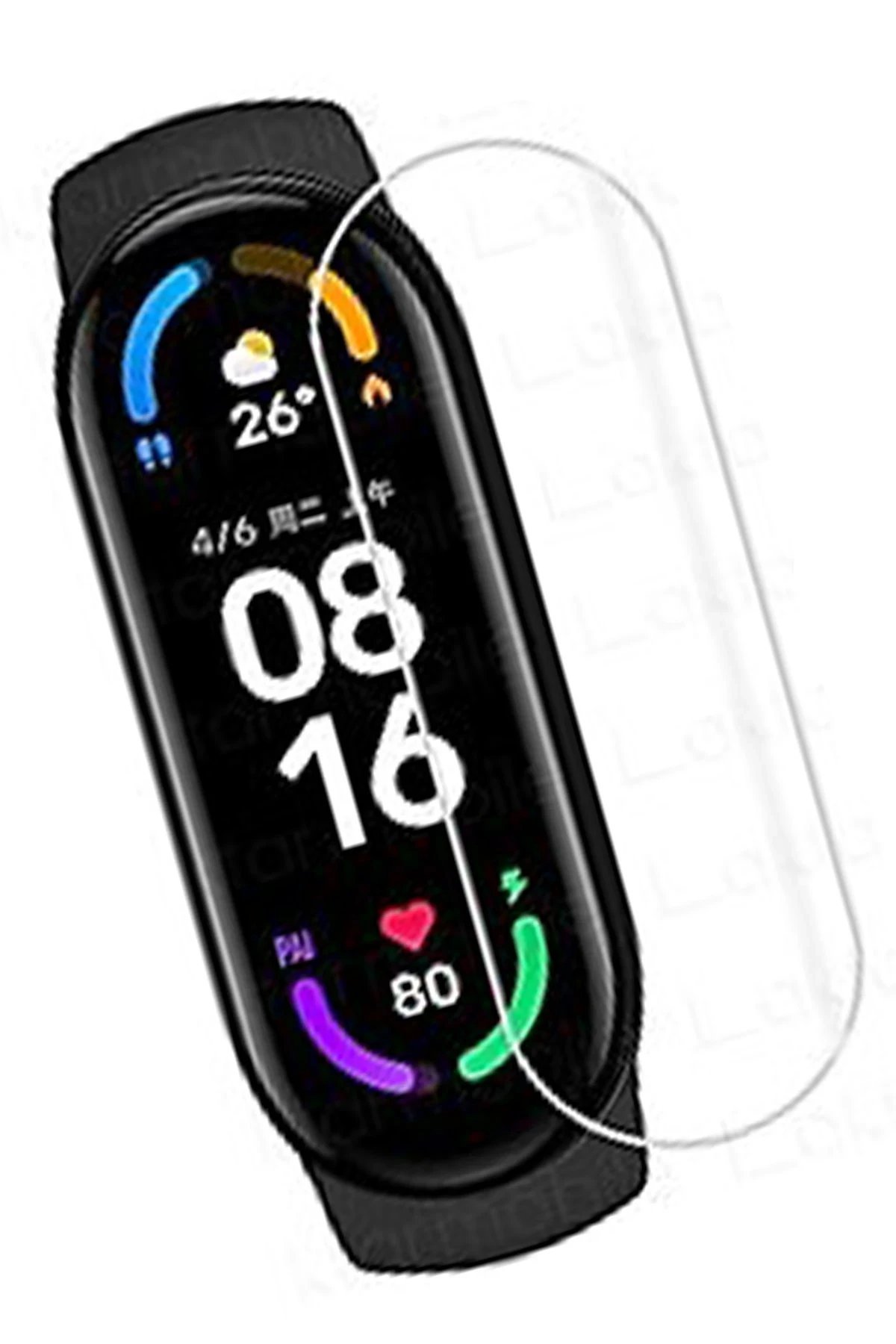 Xiaomi Mi Band 5 Polymer Nano Ekran Koruyucu - Şeffaf-(5796) - Görsel 2