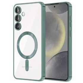 Samsung Galaxy S24 Kılıf Kross Magneticsafe Kapak - Koyu Yeşil-(5796)