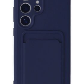 Samsung Galaxy S24 Ultra Kılıf Kelvin Kartvizitli Silikon - Lacivert-(5796)