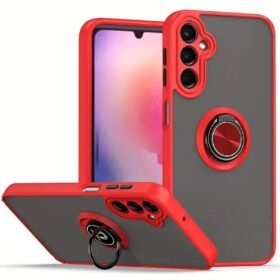 Samsung Galaxy S23 FE Kılıf Montreal Yüzüklü Silikon Kapak - Kırmızı-(5796)