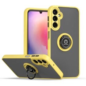 Samsung Galaxy A05S Kılıf Montreal Yüzüklü Silikon Kapak - Sarı-(5796)