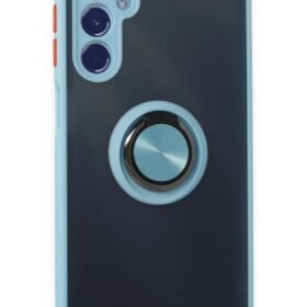 Samsung Galaxy M34 5G Kılıf Montreal Yüzüklü Silikon Kapak - Buz Mavi-(5796)