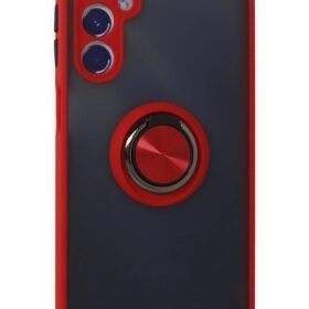 Samsung Galaxy M34 5G Kılıf Montreal Yüzüklü Silikon Kapak - Kırmızı-(5796)