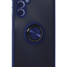 Samsung Galaxy M34 5G Kılıf Montreal Yüzüklü Silikon Kapak - Lacivert-(5796)