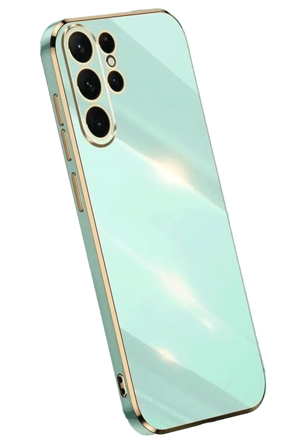 Samsung Galaxy S24 Ultra Kılıf Volet Silikon - Açık Yeşil-(5796)