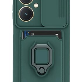 Vivo Y27 Kılıf Zuma Kartvizitli Yüzüklü Silikon - Yeşil-(5796)