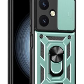 Vivo Y27 Kılıf Pars Lens Yüzüklü Silikon - Yeşil-(5796)